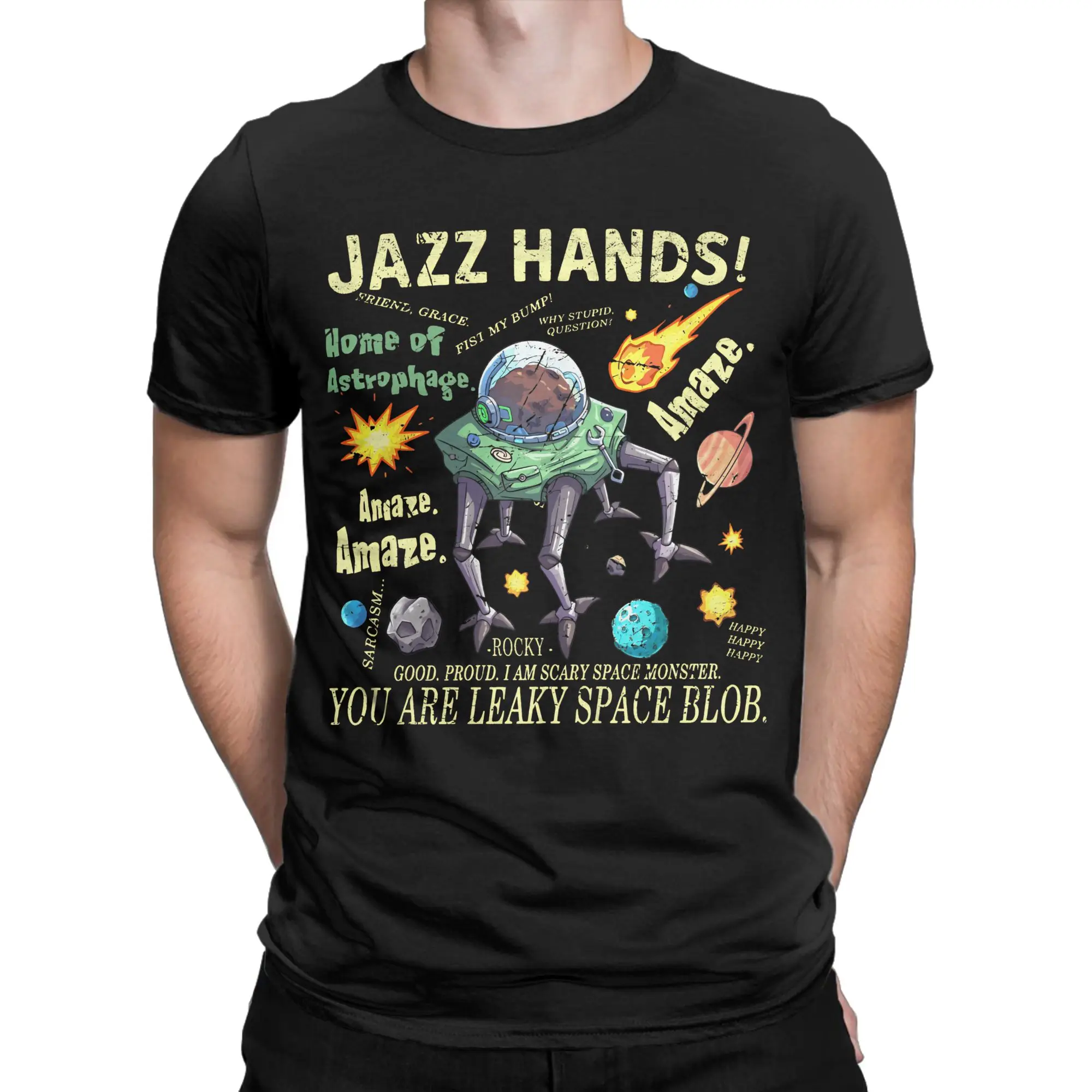 Funny Rocky Amaze Vintage Bookish Book Project hail mary T-Shirt for Men Crew Neck 100% Cotton T Shirt  Short Sleeve Tees
