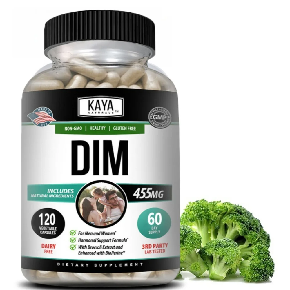 DIM + BIOPERINE - Improves Digestion and Absorption,Menopausal and Hot Flash Relief,Antioxidant,Improves Skin Tone,Boosts Energy