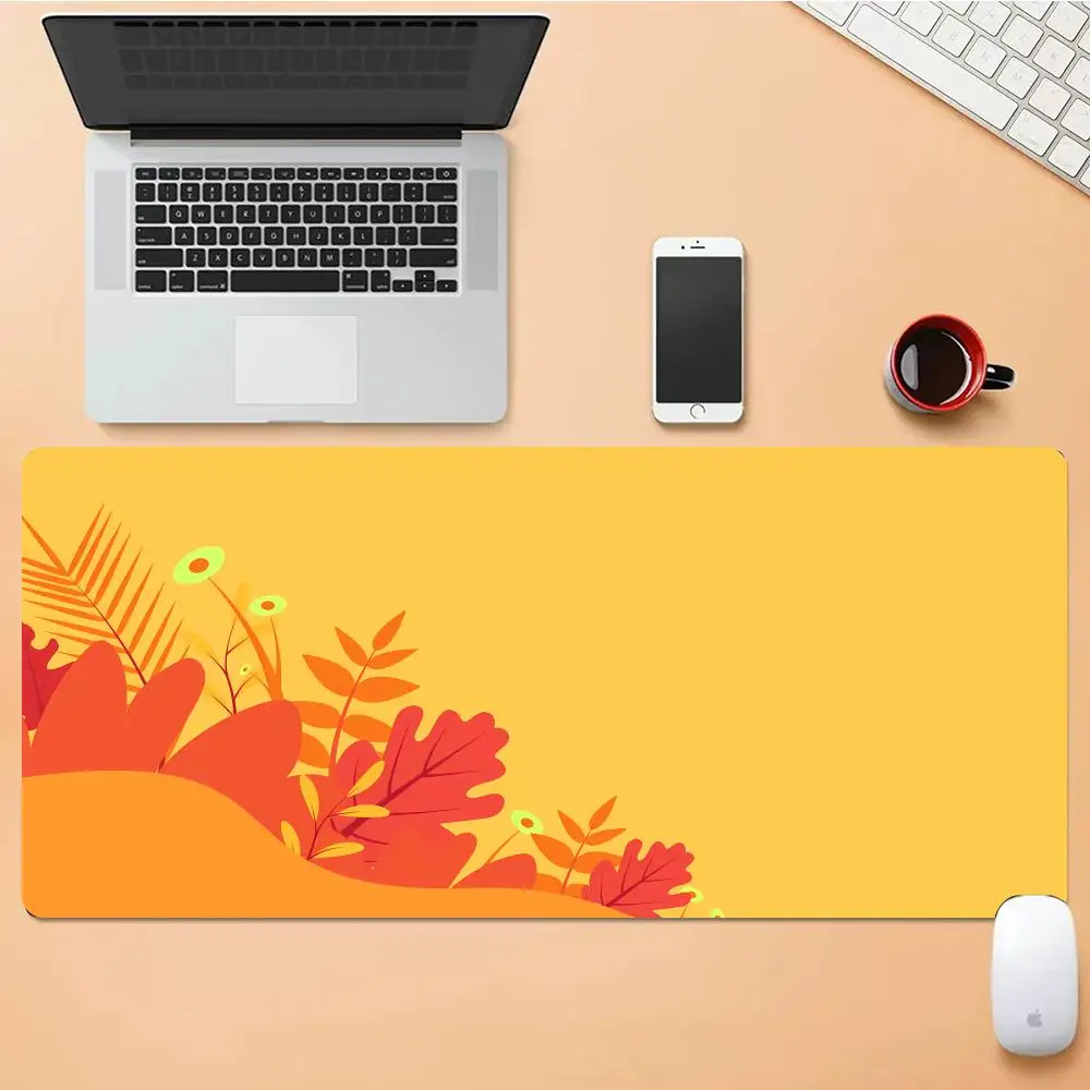 

Plants With Orange-yellow Tones2 Mouse Pad Desk Mouse Pad Cute HD Desk Pad Extended Gaming Keyboard Mats Large Gamer Mouse Pad