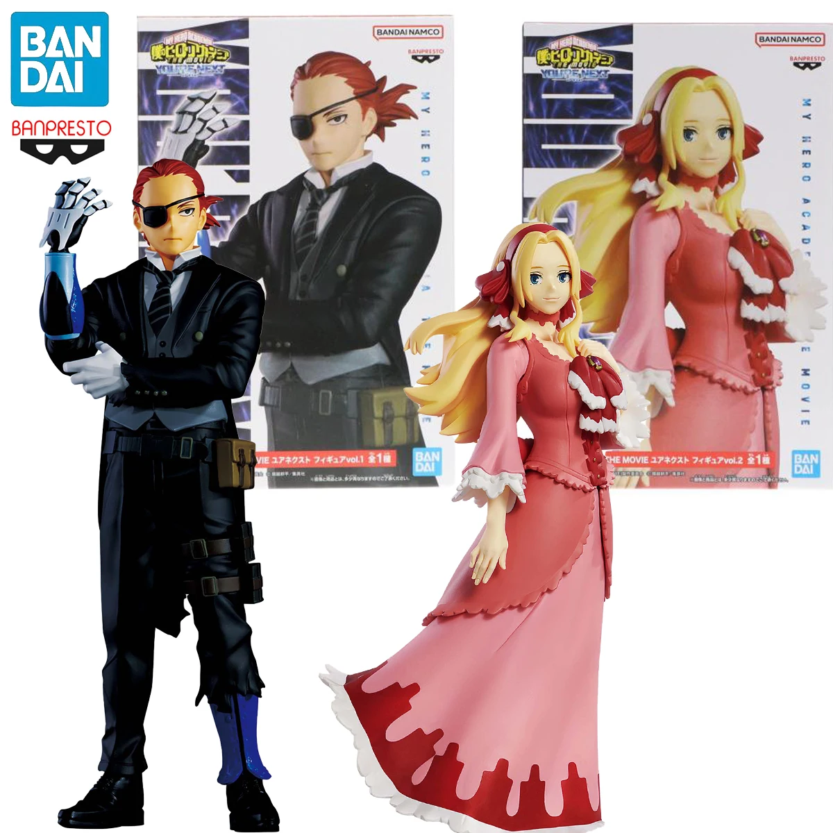 BANPRESTO-Figuras de Ação Anime, My Hero Academia, O FILME, VOCÊ, PRÓXIMO Giulio, Gandini, Anna, Scervino, Model Toy, Em estoque, 17 cm, 16cm