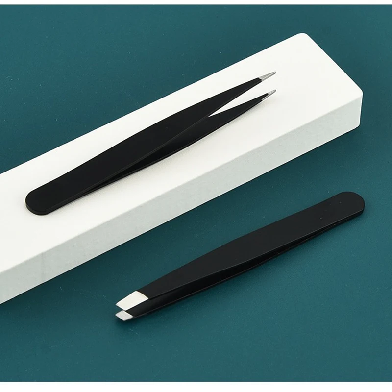 1.5mm Thickness Stainless Steel Tweezers Anti-static Maintenance Electronics Precision Tweezers for Eyebrow DIY Repair Tools