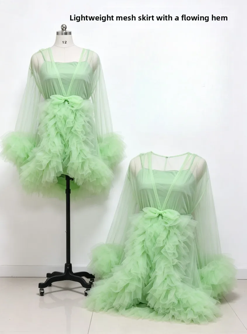 Robe courte en tulle pour mariée et demoiselle d'honneur, robe de maternité pour séance photo, robe de maternité pour douche prénatale avec doublure et jupe camisole