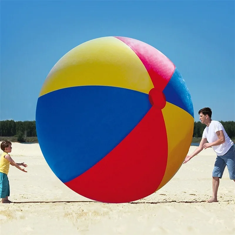 

0.7-2m Water Large Inflatable Beach Ball Football, Water Toy Ball, Colorful Ball, Holiday Party Balloon,Pvc Outdoor Volleyball