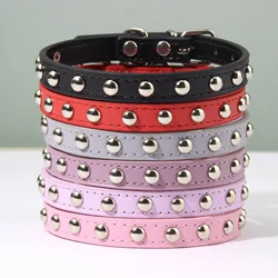 Rivets Anti-Bite Leather Dog Cat Collars Pu For Small Medium Large Dogs Pet Collar Pet Products Kitten Puppy Neck Strap