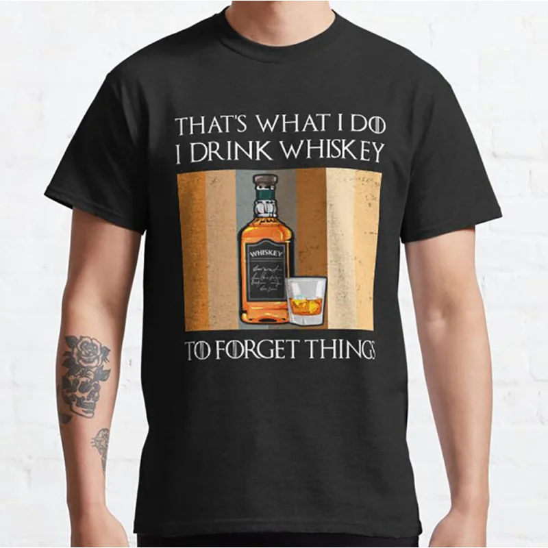 

Bourbon Scotch Funny Gift t shirt for Whiskey Lover 100% cotton printed Graphic clothes 0524 Large size tops S-6XL