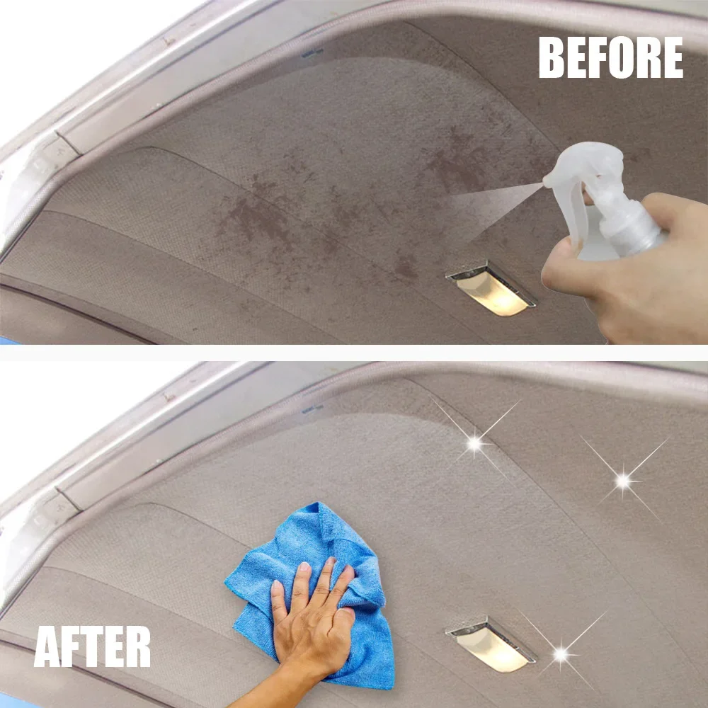 30/100/256ml Car Interior Leather Cleaning Agent Ceiling Fabric Flannel Cleaning Spray Chemical-Free Carpet Car Cleaner Tool