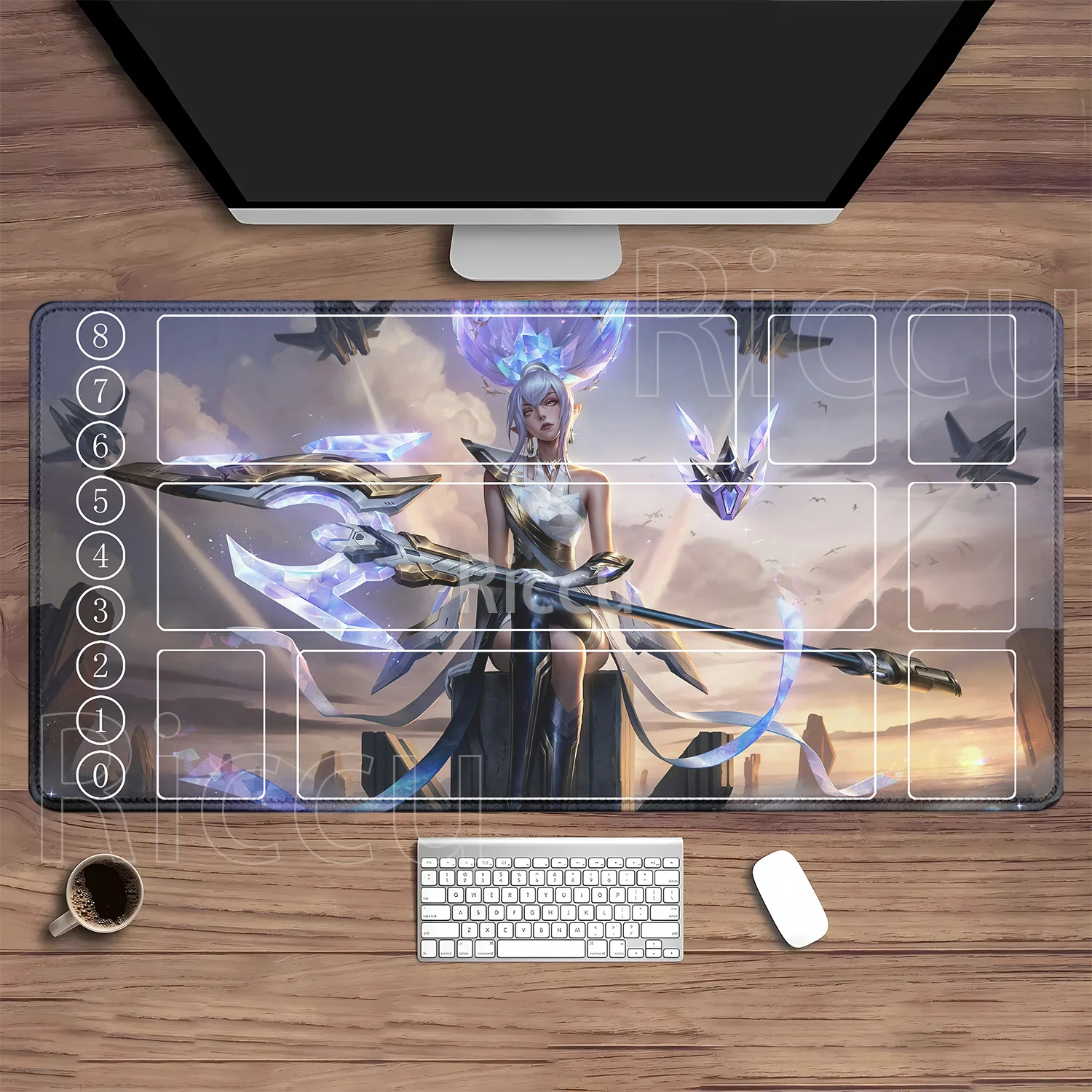 Riftbound LTCG Kaart speelmat League of Mouse Pad Legends Jinx Series LOL 600x350mm overlock Bordspel HD Printing XXL Bureaumat