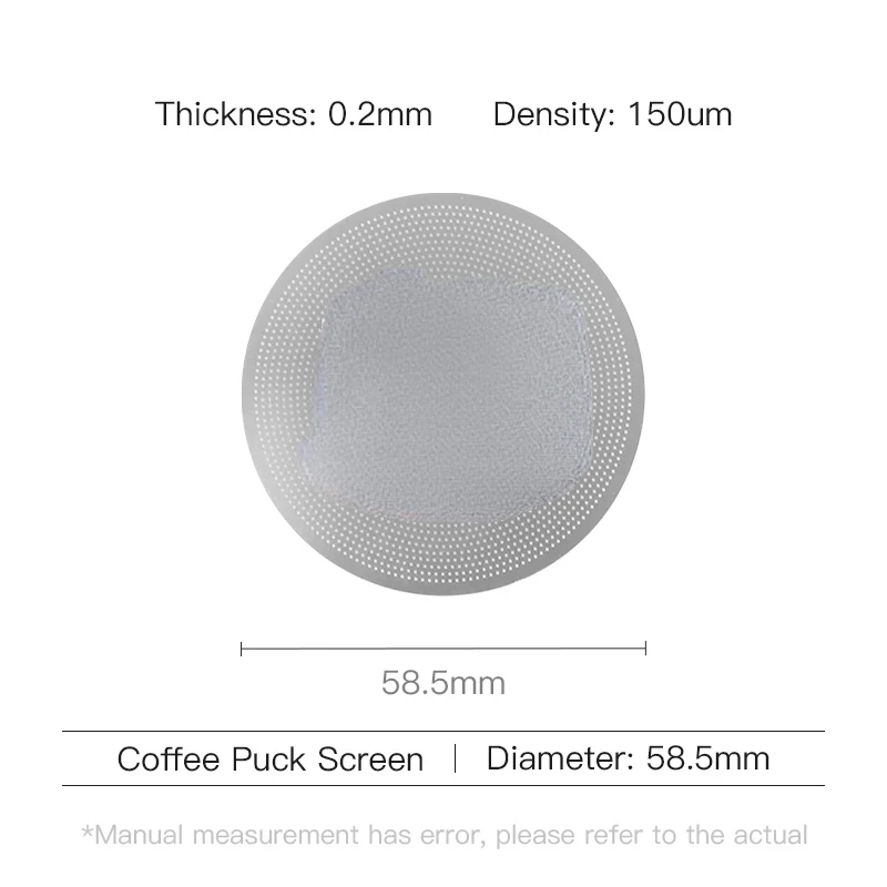 Сетка для кофейной шайбы, 51 мм, 53,5 мм, 58,5 мм, многоразовый металлический фильтр, толщина 0,2 мм для корзины портафильтра, инструменты для домашнего бариста, эспрессо