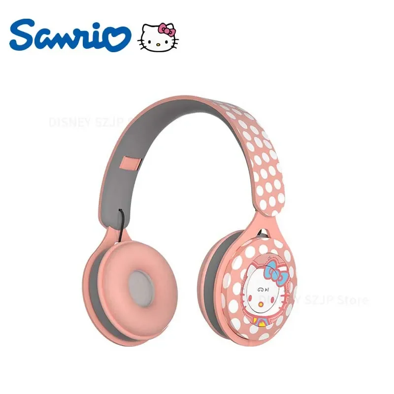 Sanrio Y08 Hello Kitty Kuromi Headphones Wireless Bluetooth Foldable Headsets HIFI Sound Laptop Earphones for Kids Anime Cartoon