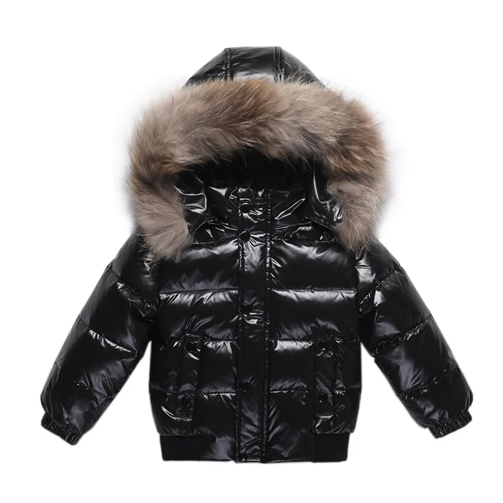 Hot selling Winter Children\'s white duck down Jacket Boys and Girls\' parka Coat fashionable thick top 1-10T