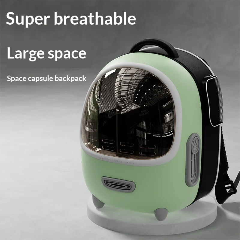 Mochila porta mascotas transpirable con ventana para gatos y perros - imagen 4