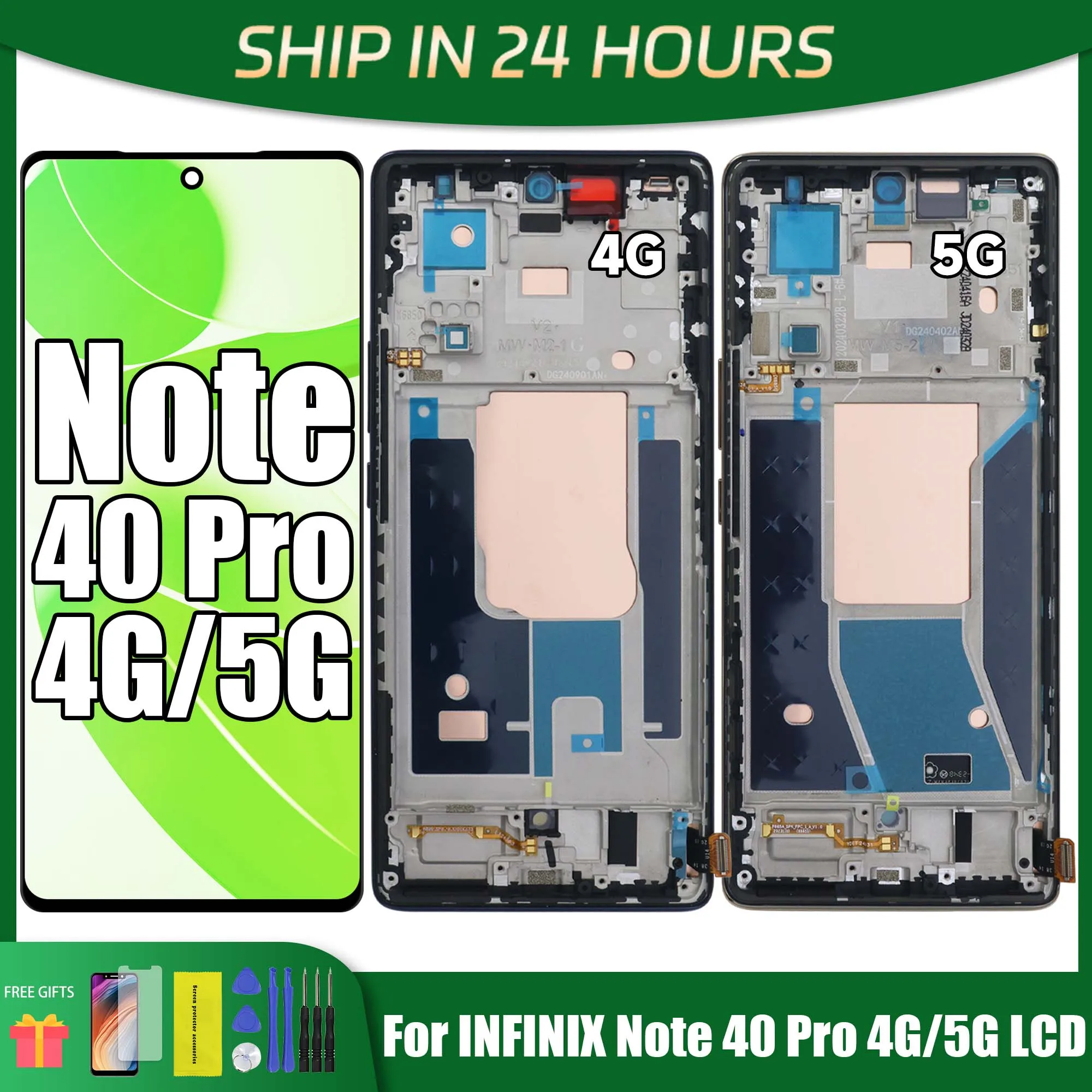 678-aaa-quality-lcd-for-infinix-note-40-pro-4g-5g-x6850-x6851-display-touch-screen-digitizer-assembly-repair-replacement-parts