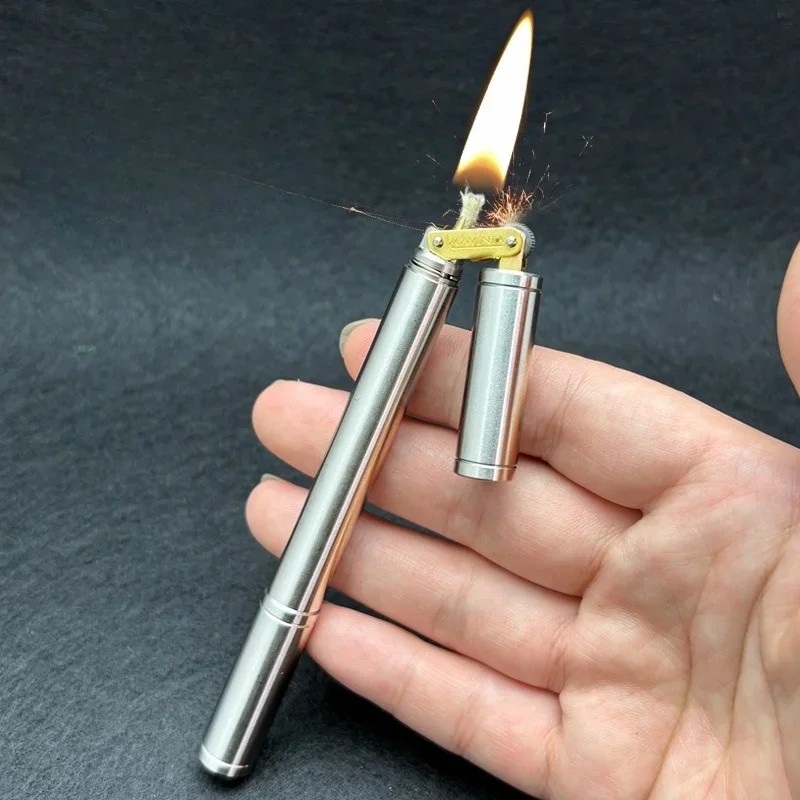 

Новая зажигалка Nunchaku 2-го поколения, цилиндрическая креативная доска, стержень дракона, небольшой внешний портативный осветительный инструмент