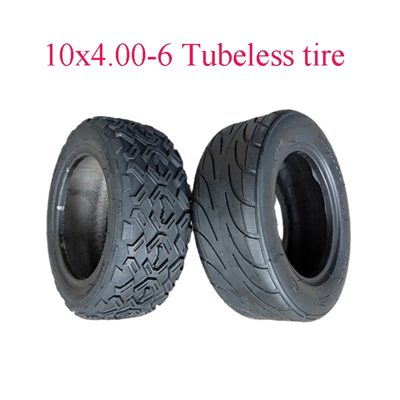 

Free shipping 10X4.00-6 10*4.00-6 Tire Tubeless Vacuum Tyre For Electric Citycoco Scooter Go karts ATV Quad bike OFF-Road