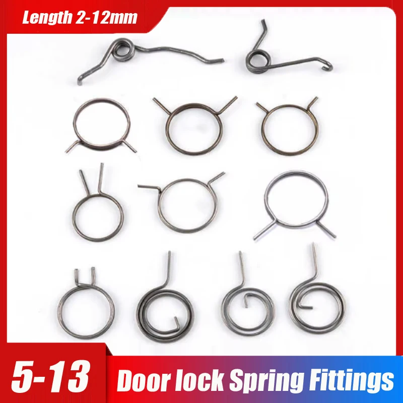 

3/5/10/30Pcs 5/8/6/12/8/10/13mm Anti Theft Door Handle Torsion Spring Pull Door Return Spring Door Lock Spring