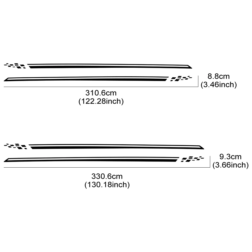 Car Sticker Side Skirt Vinyl Film Decal Trims Exterior Accessories For Audi A3 8V 8P 8Y 8L Sedan TFSI Sportback S3 RS3 Limousine view 6