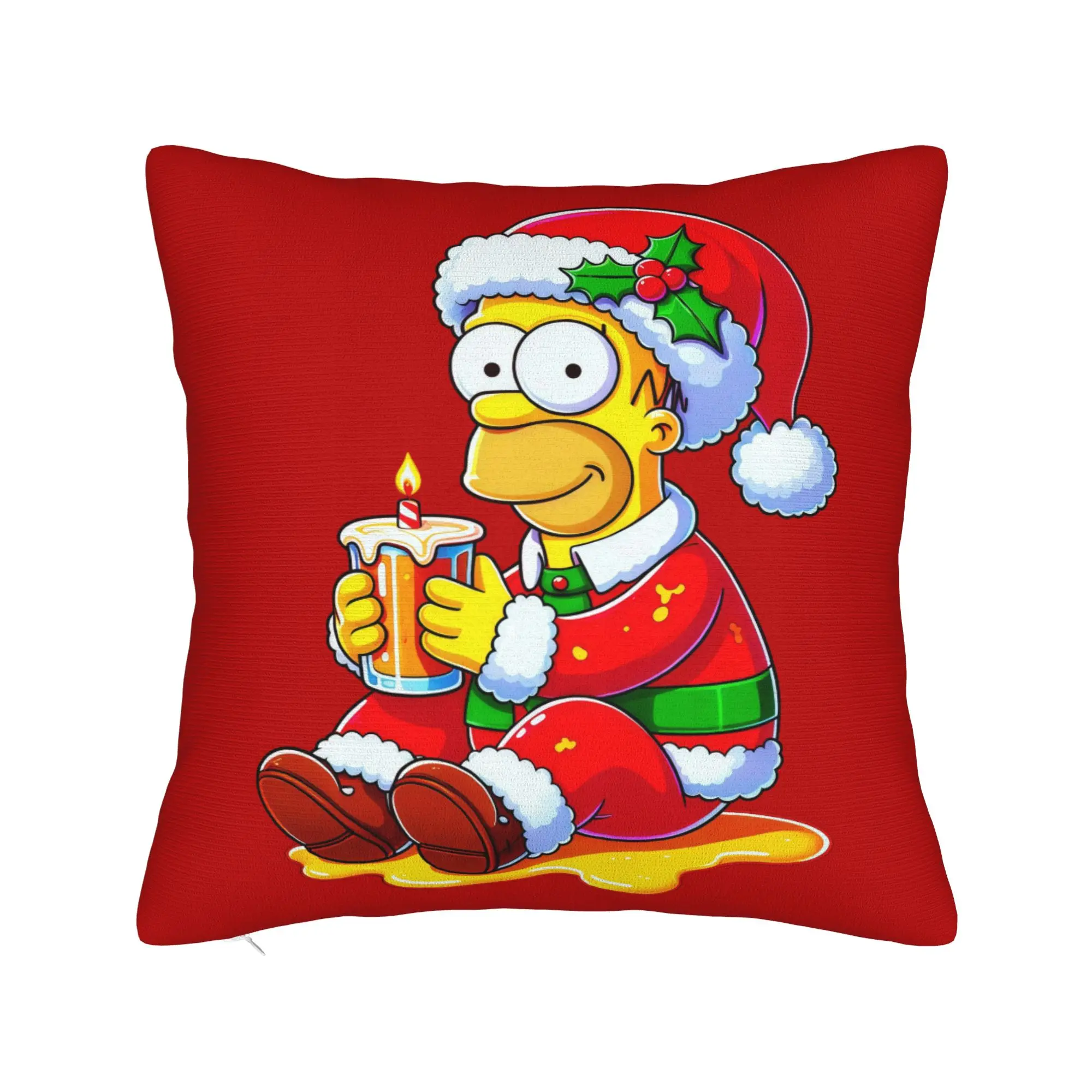 Cartoon S-Simpsons Christmas Pillowcase Double-sided Printing Cushion Cover Decorative Throw Pillow Case Cover