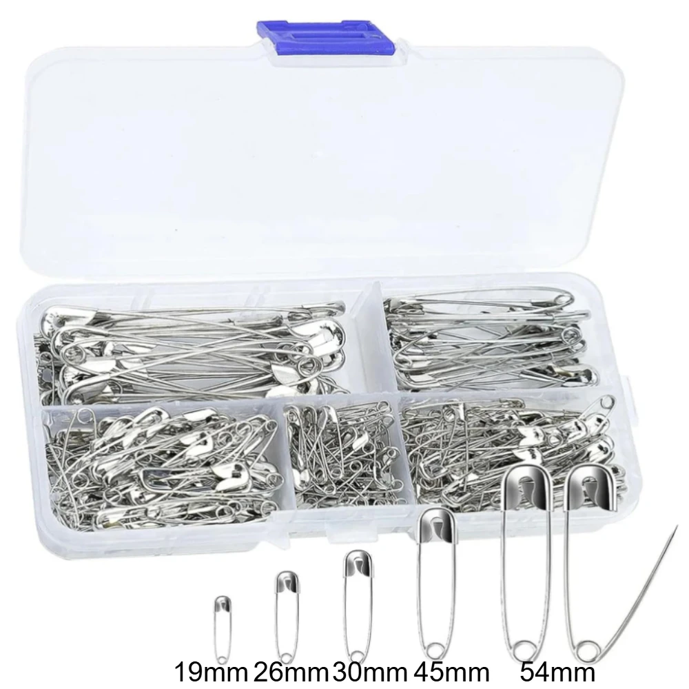 260 Stück Sicherheitsnadeln in verschiedenen Größen, um eine Vielzahl von Bedürfnissen zu erfüllen. Silberne Sicherheitsnadel für scharfe Kleidung, Sicherheitsnadel-Nähsets