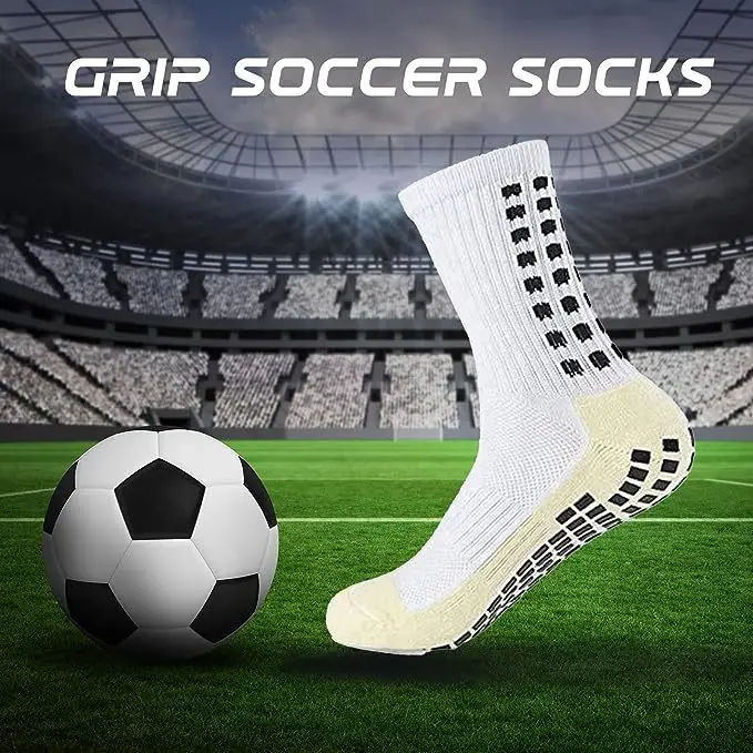 1 Pairs Football Socks Mens Sports Non-slip Silicone Bottom Soccer Socks Rugby Tennis Volleyball Womens Yoga Playground Socks