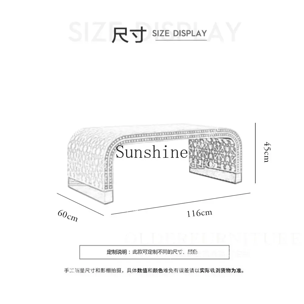 American hand-painted personalized coffee table Nordic neoclassical solid wood art coffee table  FT