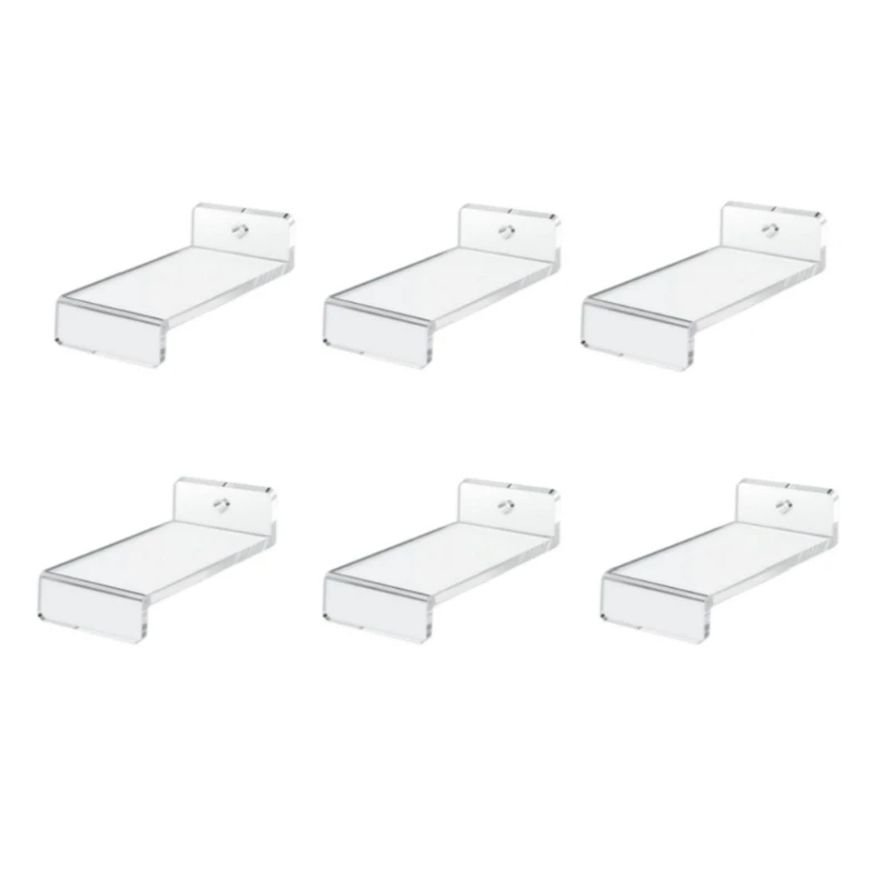 Adjustable Height Wall Shelf Acrylic Display Rack Wall Mounted for Showcasing Action Figures and Dropsale