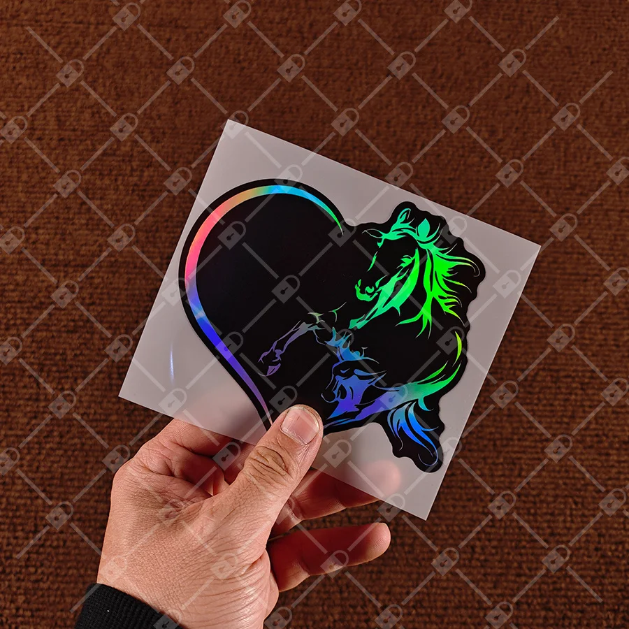 One elegant and dynamic vinyl sticker, suitable for car stickers, laptop screens or wall decorations, made of laser material