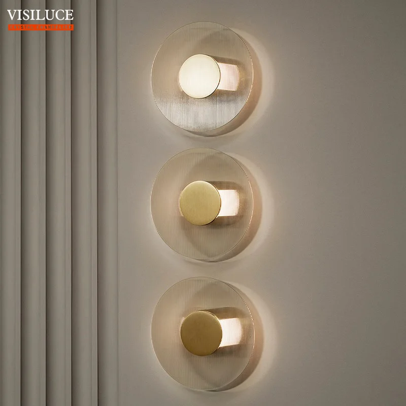 

Modern Nordic Glass LED Wall Lamp For Living Room Bedroom Hallway Balcony Indoor Decor LED Illumination Wall sconce Light