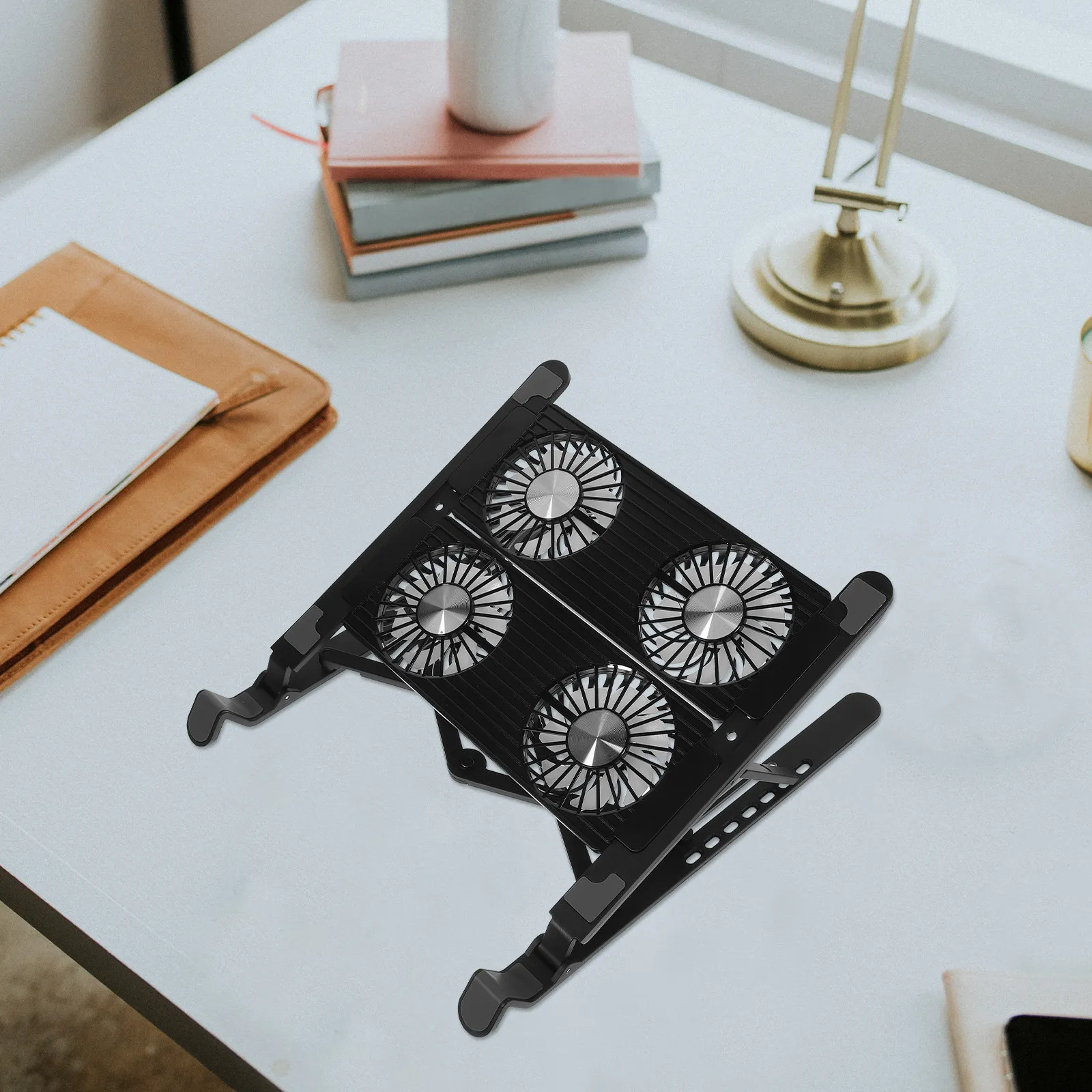 

Laptop Cooling Pad Adjustable Stand Notebook Cooler Efficient Heat Dissipation USB Interface Plastic Gaming Laptop