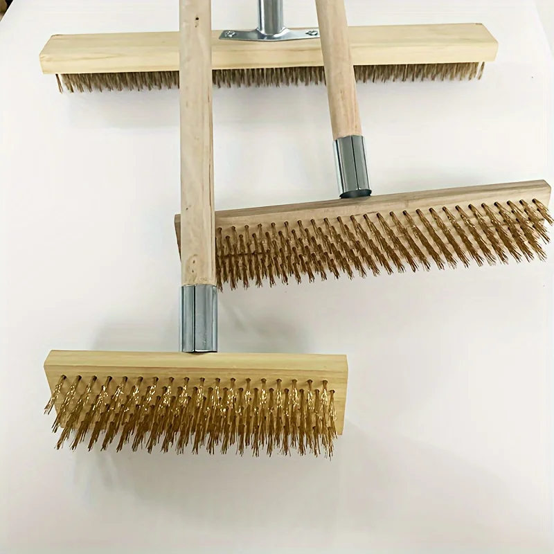 فرشاة أرضية من أسلاك الفولاذ، فرشاة أرضية، فرشاة سلك فولاذي، مناسبة للتنظيف العميق للسجاد والبلاط والحجر والأرضيات الخرسانية.