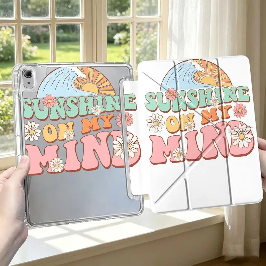 Tablet Case For iPad 10th Gen Mini 7 6 5 Air 8 M2 M3 3 Pro 13 2025 2026 12th 11th 9th With Pen Slot Cover Personalized Flower