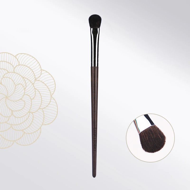 CHICHODO Makeup Brush-Luxury Ebony Handle Natural Hair 41Pcs Brushes Series-017Goat and Pony Hair Large Eyeshadow Brush