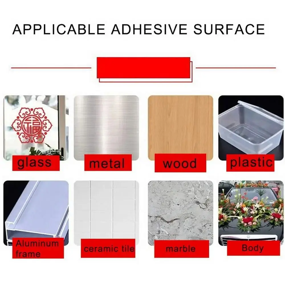 3Meters/Roll PET Red Film Double Sided Tape 6-50mm Width Strong Self Adhesive Sticker Tape Clear No Trace Fixed Pasted Tapes