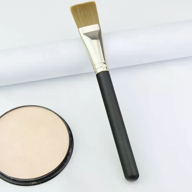 1 قطعة مقبض خشبي احترافي فرشاة كريم الأساس كريم المخفي فرشاة للمكياج قناع الوجه الناعم فرشاة الطين أدوات التجميل #3