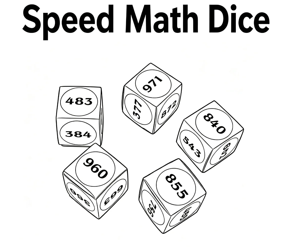 Speed Math Dice Close-up Magic Tricks Instant Mental Calculation Miracle Math Magia Street Illusions Gimmicks Mentalims Props
