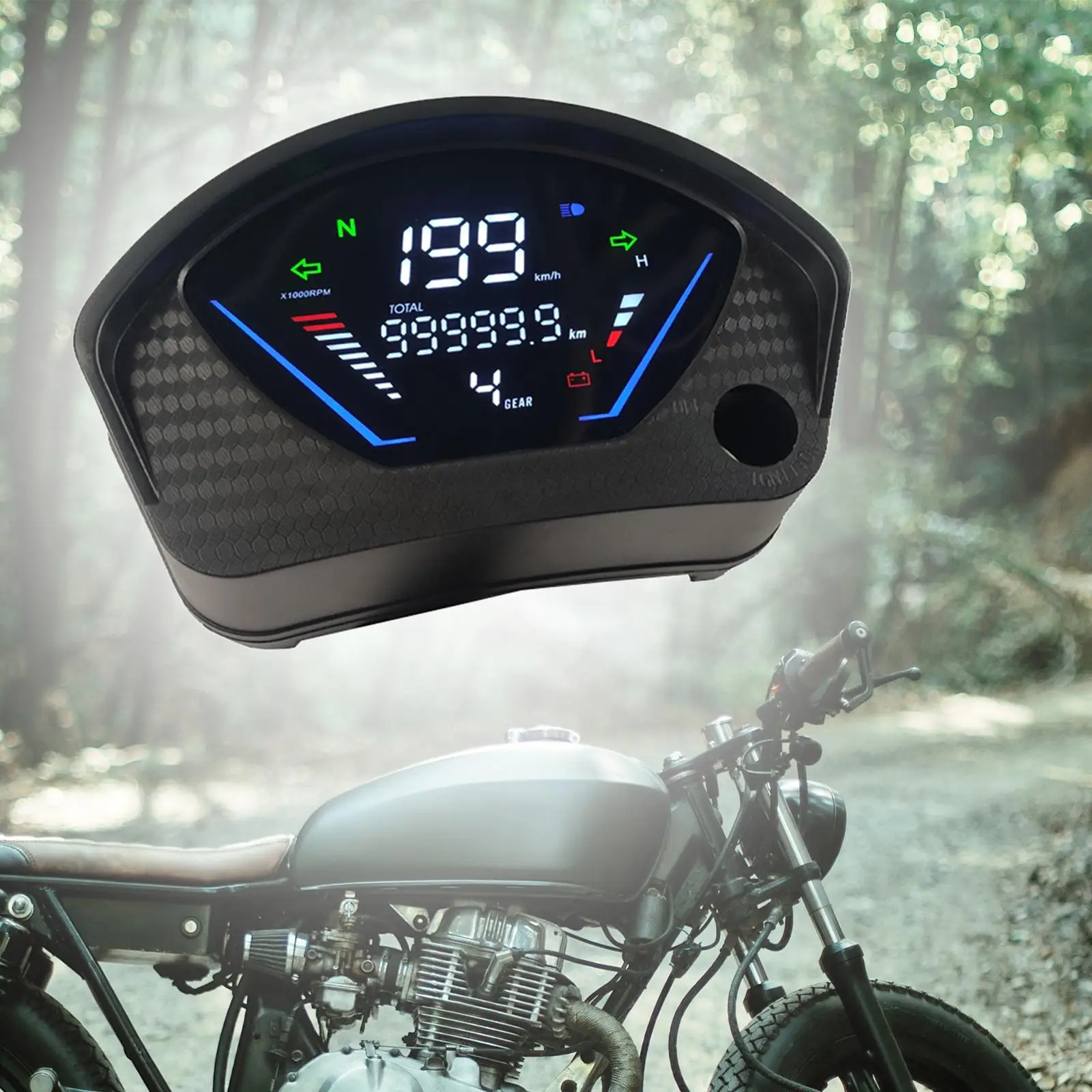 Motorcycle Digital Speedometer Multipurpose 199 Kph MPH Dashboard Gauge for CD70 JL70 JH70 Simple Installation