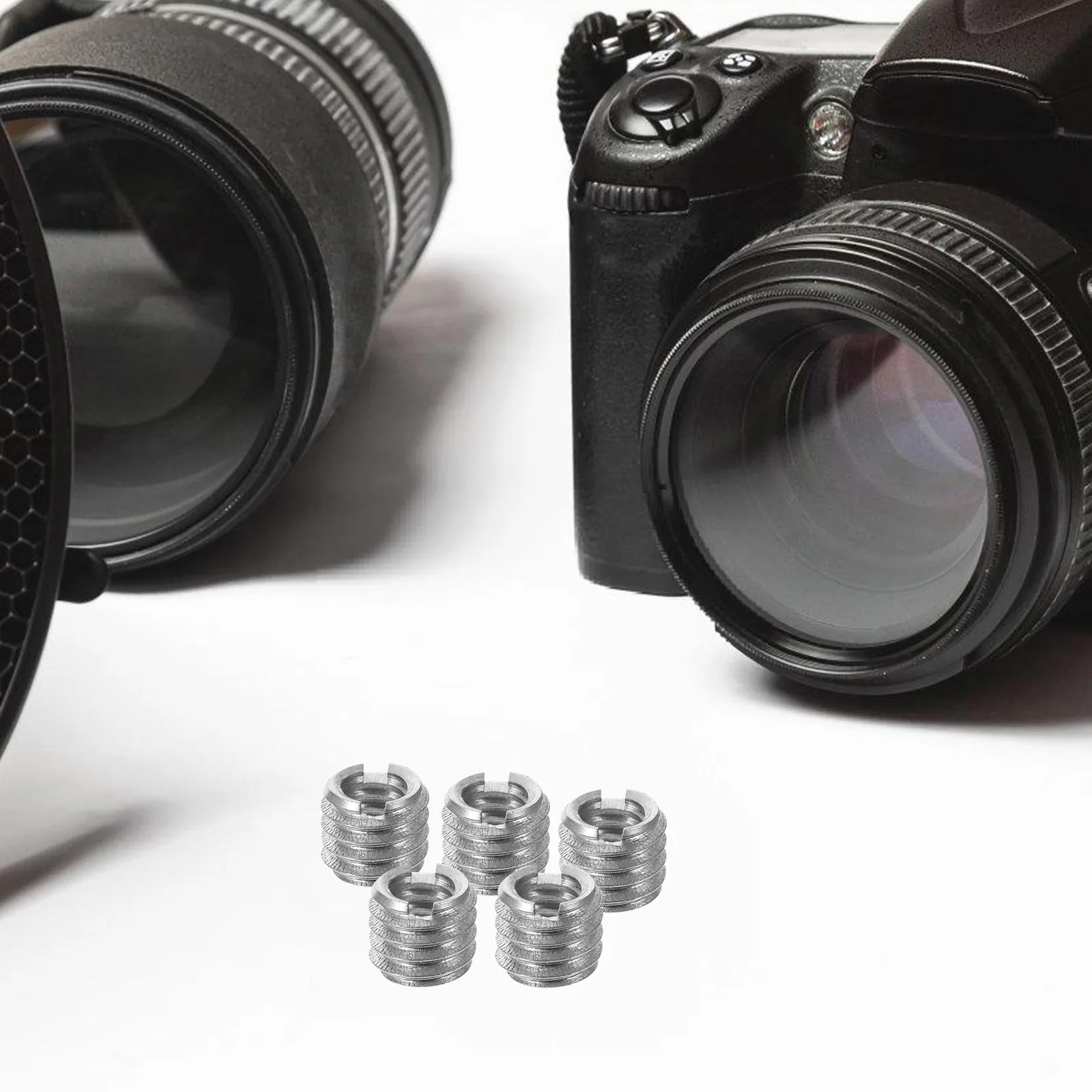 

10 Pcs Camera Mount Tripod Adapter Screws Mic Stand Adapters Microphone Thread Bracket Silver