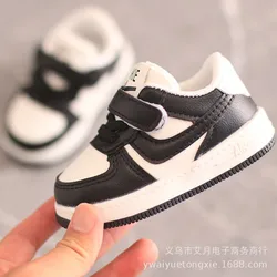 Children's sports white shoes new four seasons boys breathable soft bottom sneakers girls non-slip comfortable real walking shoe