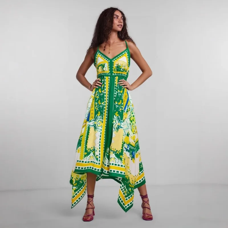 

Сексуальное обычное вечернее платье на подтяжках в этническом стиле с открытой спиной, женское элегантное свободное пляжное длинное платье, платье в стиле ретро для отпуска