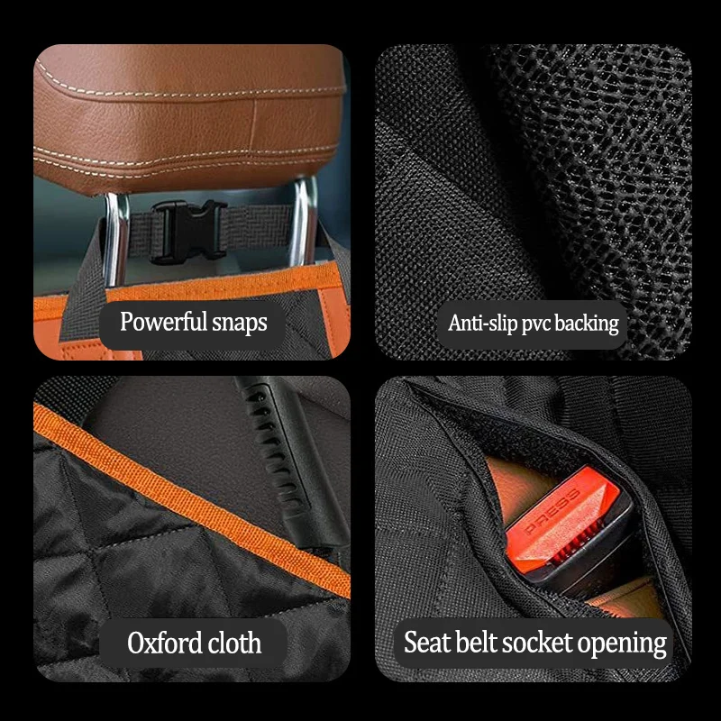 سيارة الحيوانات الأليفة حصيرة المقعد الخلفي الغطاء الواقي مقاوم للماء وسميك لمنع العض أكسفورد القماش مغلق بالكامل مكافحة القذرة حصيرة