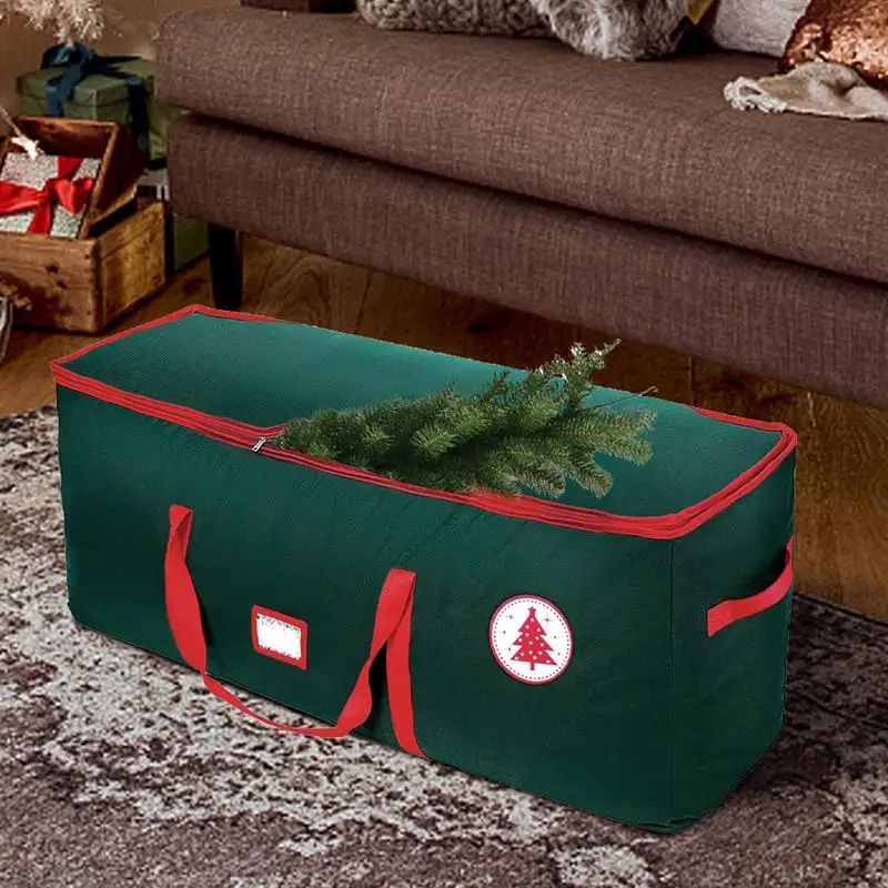 

Christmas Tree Storage Bag Waterproof 600D Oxford Tree Storage Bag Christmas Tree Organizer with Strong Handles Smooth Zipper