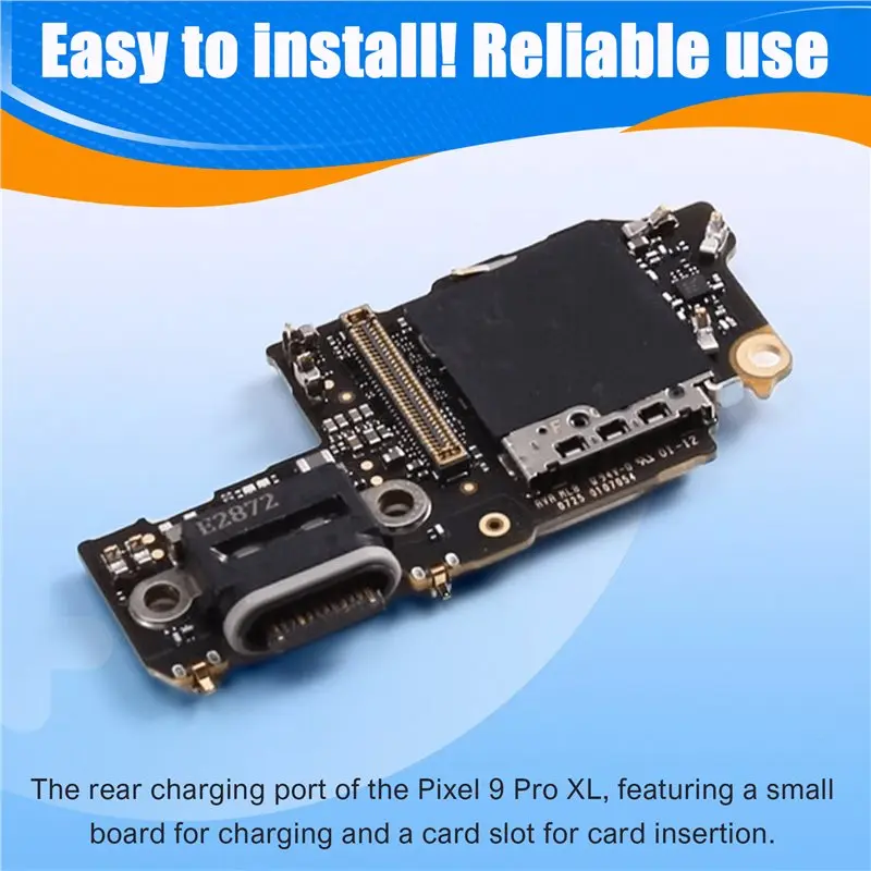 Super Deal -For Google For Pixel 9 Pro Smartphone Charging Port Board With Card Slot Replacement Part Repair Accessories