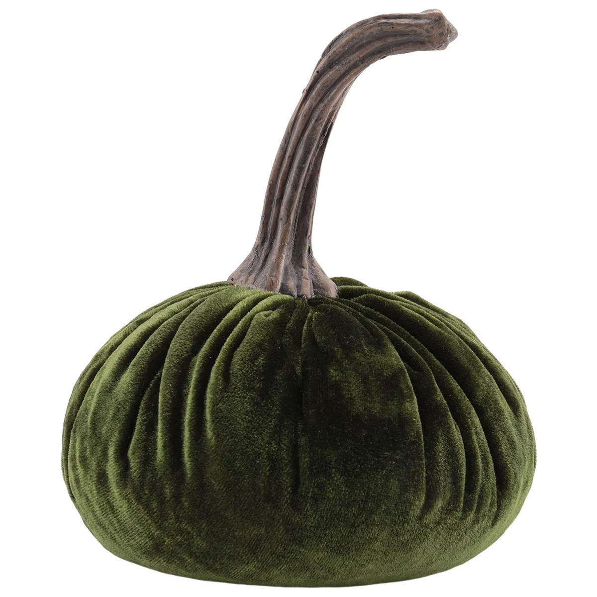 Calabazas de terciopelo grandes para decoración, calabazas de cosecha artificiales hechas a mano, decoración del hogar de otoño, Halloween, Acción de Gracias, Verde