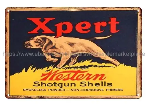 home decor Western Xpert ammunition ammo shotgun shells bullets metal tin sign