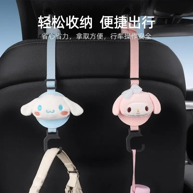 

Sanrio anime cartoon cinnamon roll my melody car hook cute car storage seat back retractable hidden hook high-value jewelry gift