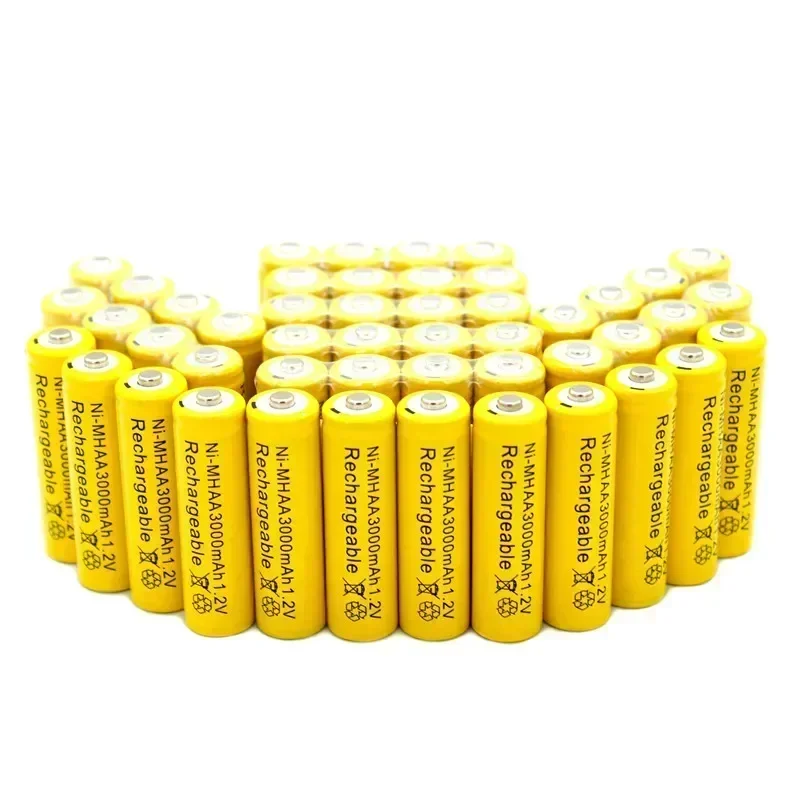 100% Original 1.2V 3000mAh NI MH AA Pre-Charged Rechargeable Batteries NI-MH Rechargeable AA Battery for Toys Camera Microphone