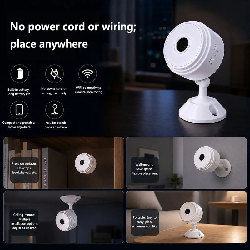 Wireless Camera with Bracket Home High-definition Wifi Mobile Phone Remote Monitoring Intelligent Outdoor Camera 2026 NEW