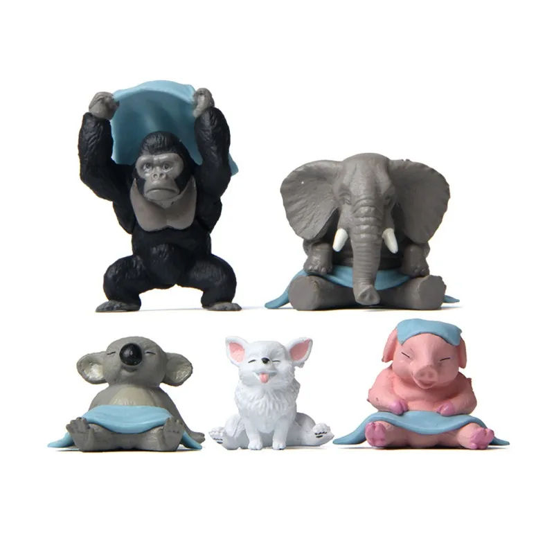 

Animal Set Decorations Sauna Animals Elephants Chimpanzees Horticultural Micro Landscapes Doll Decorations