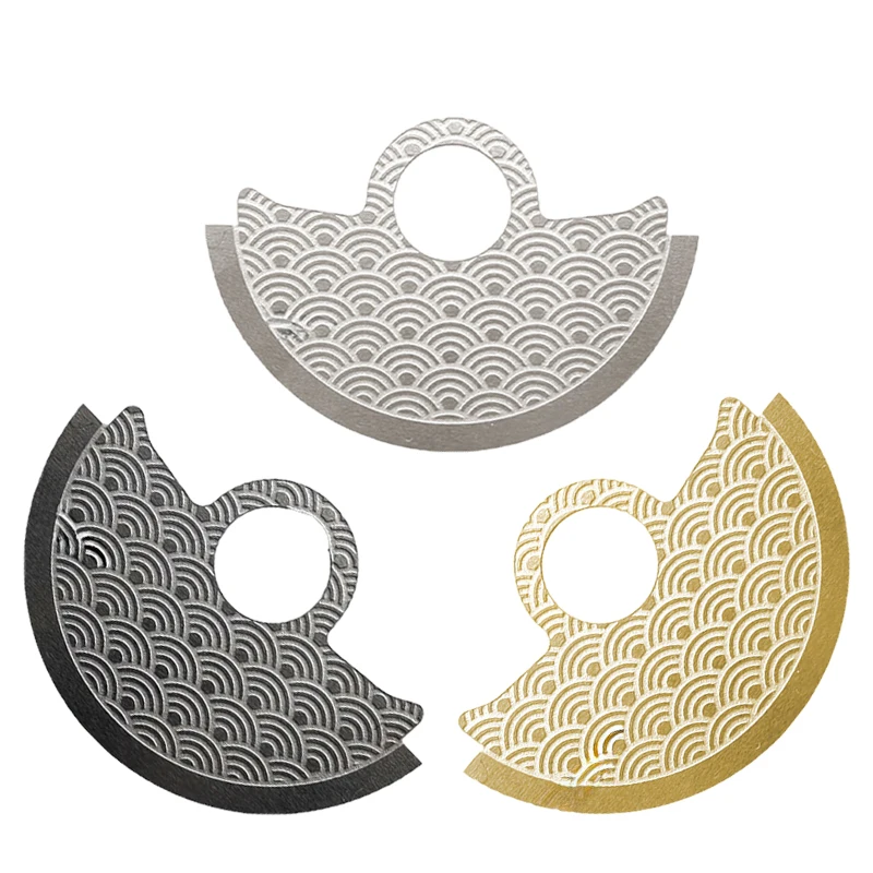 Wave Pattern NH35 NH36 Automatic Hammer Rotor Metal Patch Fits 4R35 4R36 NH35 NH36 Movement Watch Mod Retrofit Part Watch Parts