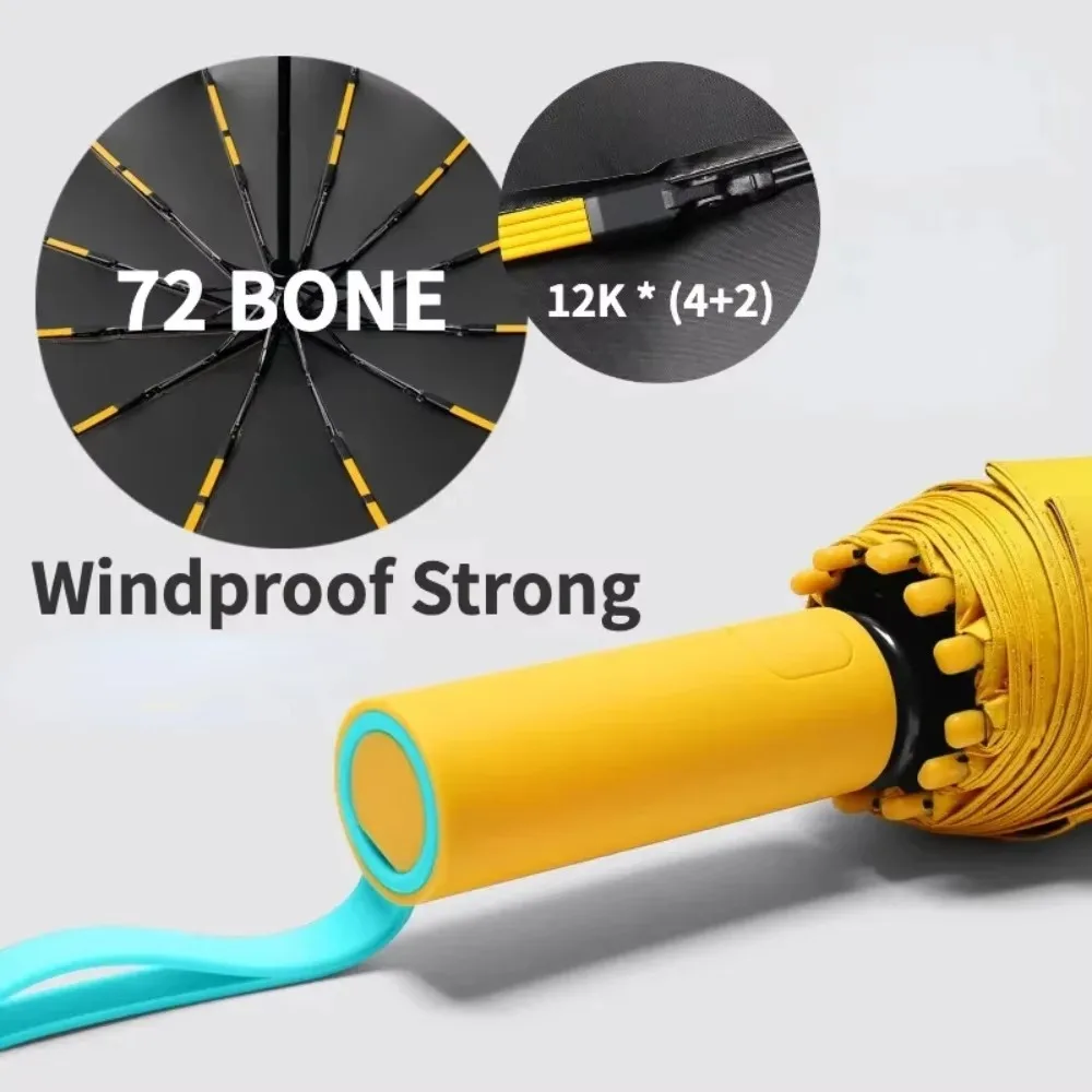 72 Bone Windproof Umbrella Large Rainproof Sun UV Protection Automatic Folding Travel Umbrella Men\'s Rain Umbrellas for Women