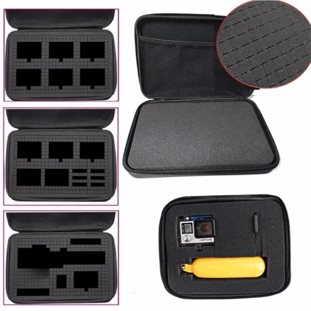 Large Capacity Sports Camera Storage Box Free Compartment Foam DIY Travel Storage Bag Shockproof Trip Camera Accessories Bag